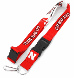 Nebraska Cornhuskers Lanyard Breakaway Style Slogan Design