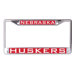 Nebraska Cornhuskers License Plate Frame Inlaid Style