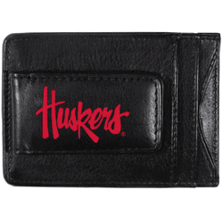Nebraska Cornhuskers Logo Leather Cash and Cardholder