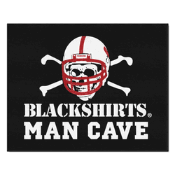 Nebraska Cornhuskers Man Cave All-Star Rug - 34 in. x 42.5 in., Blackshirts