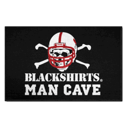 Nebraska Cornhuskers Man Cave Starter Mat Accent Rug - 19in. x 30in., Blackshirts
