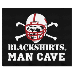 Nebraska Cornhuskers Man Cave Tailgater Rug - 5ft. x 6ft., Blackshirts