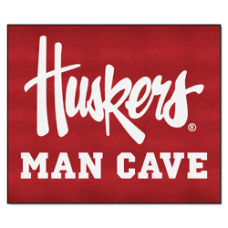 Nebraska Cornhuskers Man Cave Tailgater Rug - 5ft. x 6ft., "Huskers"