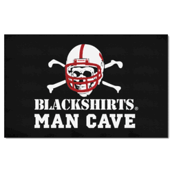 Nebraska Cornhuskers Man Cave Ulti-Mat Rug - 5ft. x 8ft., Blackshirts