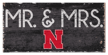 Nebraska Cornhuskers Mr & Mrs Sign