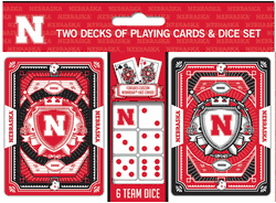 Nebraska Cornhuskers NCAA 2-pack Playing Cards & Dice Set