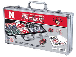 Nebraska Cornhuskers NCAA 300pc Poker Set