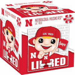 Nebraska Cornhuskers NCAA Mascot 100 Piece Square Puzzle