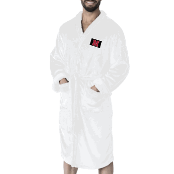 Nebraska Cornhuskers NCAA White Out Silk Touch Robe Large/XLarge