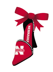 Nebraska Cornhuskers Ornament High Heeled Shoe Design