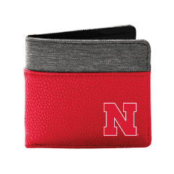 Nebraska Cornhuskers Pebble BiFold Wallet LRED