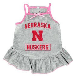 Nebraska Cornhuskers Pet Dress Grey Type XSmall