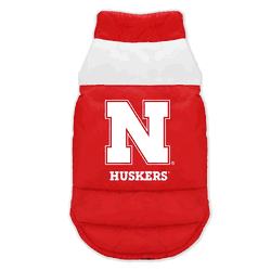 Nebraska Cornhuskers Pet Parka Puff Vest Large