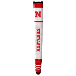 Nebraska Cornhuskers Putter Grip (White with colored stripes)
