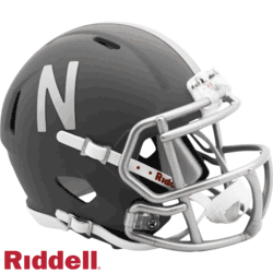 Nebraska Cornhuskers Riddell Replica Speed Mini Helmet - Slate Alternate