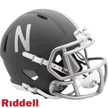 Nebraska Cornhuskers Riddell Replica Speed Mini Helmet - Slate Alternate