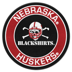 Nebraska Cornhuskers Roundel Rug - 27in. Diameter, Blackshirts
