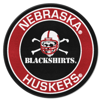 Nebraska Cornhuskers Roundel Rug - 27in. Diameter, Blackshirts