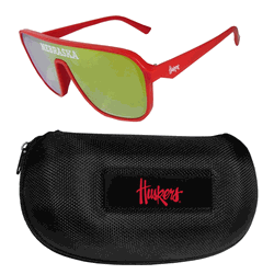 Nebraska Cornhuskers Shield Sunglasses with Case