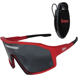 Nebraska Cornhuskers Shield Sunglasses with Visor Clip