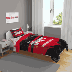Nebraska Cornhuskers Slanted Stripe 4 PC Twin Bed in a Bag