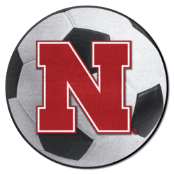 Nebraska Cornhuskers Soccer Ball Rug - 27in. Diameter