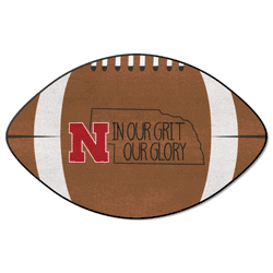 Nebraska Cornhuskers Southern Style Football Rug - 20.5in. x 32.5in.