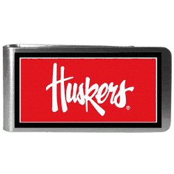Nebraska Cornhuskers Steel Logo Money Clips