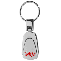 Nebraska Cornhuskers Steel Teardop Key Chain
