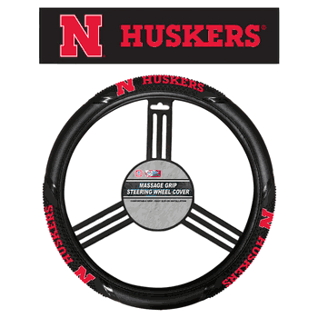 Nebraska Cornhuskers Steering Wheel Cover Massage Grip Style CO