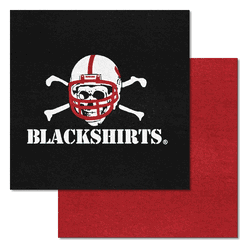 Nebraska Cornhuskers Team Carpet Tiles - 45 Sq Ft., Blackshirts