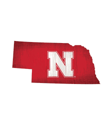 Nebraska Cornhuskers Team Color Logo State Sign