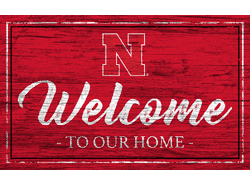 Nebraska Cornhuskers Team Color Welcome 11x19 Sign
