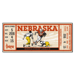 Nebraska Cornhuskers Ticket Runner Rug - 30in. x 72in.