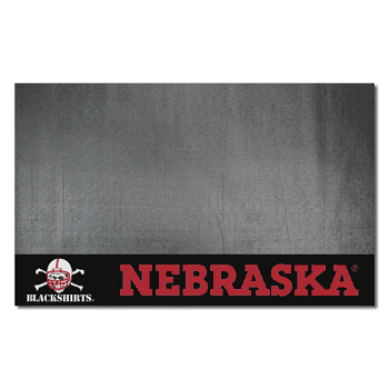 Nebraska Cornhuskers Vinyl Grill Mat - 26in. x 42in., Blackshirts