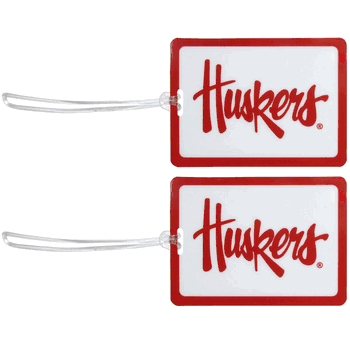 Nebraska Cornhuskers Vinyl Luggage Tag, 2pk