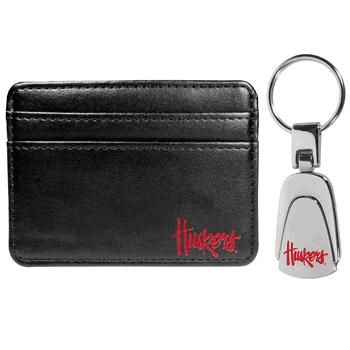 Nebraska Cornhuskers Weekend Wallet & Steel Key Chain