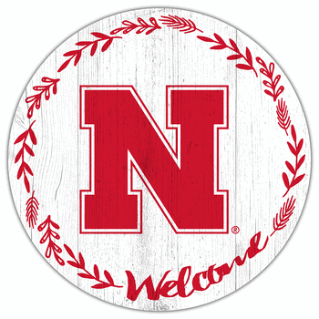 Nebraska Cornhuskers Welcome 12in Circle