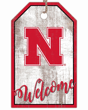 Nebraska Cornhuskers Welcome Team Tag 11x19 Sign