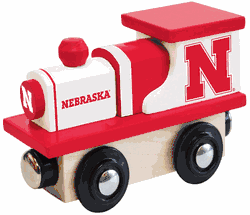 Nebraska Cornhuskers Wood Train Engine