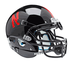 Nebraska Huskers Schutt Authentic Full Size Helmet - Black Alternate