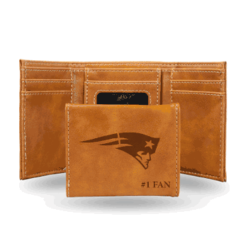 New England Patriots #1 FAN Laser Engraved Tri-Fold Wallet