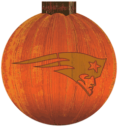 New England Patriots 12 in. Halloween Pumpkin Sign