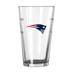 New England Patriots 16oz Satin Etch Pint Glass