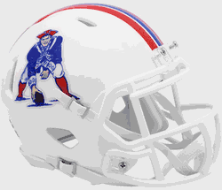 New England Patriots 1982 to 1989 Riddell Mini Speed Throwback Helmet