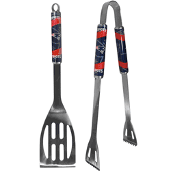 New England Patriots 2 pc Steel BBQ Tool Set