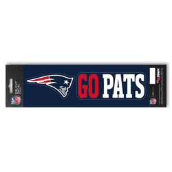 New England Patriots 2 Piece Team Slogan Decal Sticker Set