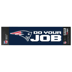 New England Patriots 2 Piece Team Slogan Decal Sticker Set, "DO YOUR JOB"