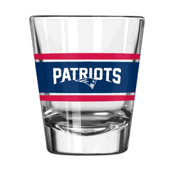 New England Patriots 2oz Stripe Shot Glass