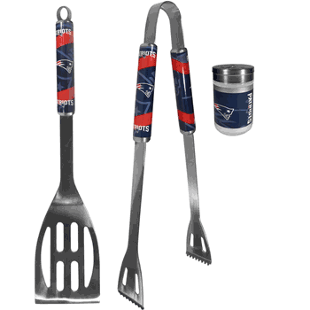 New England Patriots 2pc BBQ Set with Season Shaker